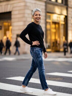 DSQUARED2 Dark Blue Cropped Distressed Ankle Jeans